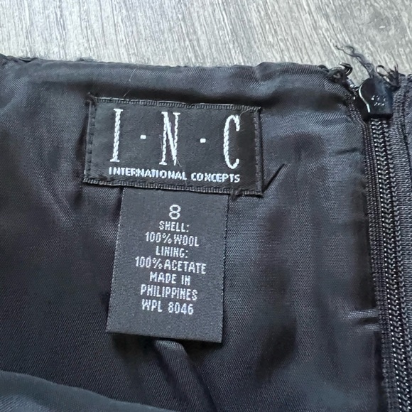 Inc international concepts y2k wool houndstooth pencil skirt in yellow. Size 8 - Picture 7 of 10